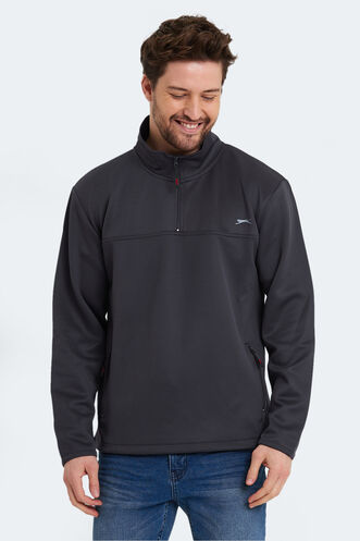 Slazenger SEND Erkek Sweatshirt Koyu Gri - Thumbnail