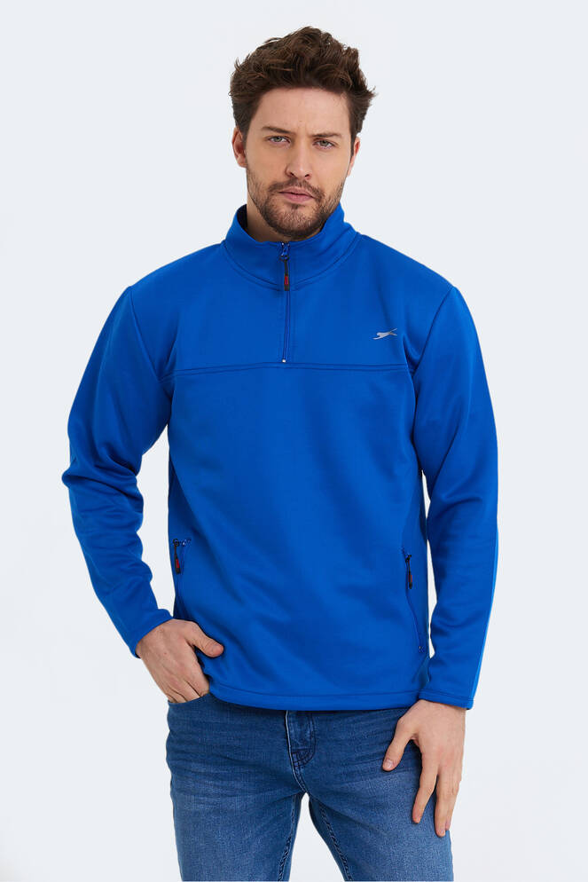 Slazenger SEND Erkek Sweatshirt Saks Mavi