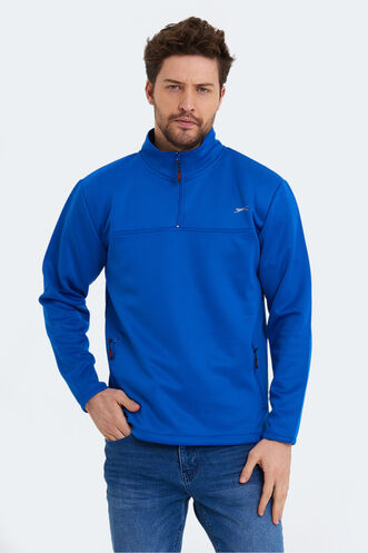 Slazenger SEND Erkek Sweatshirt Saks Mavi - Thumbnail