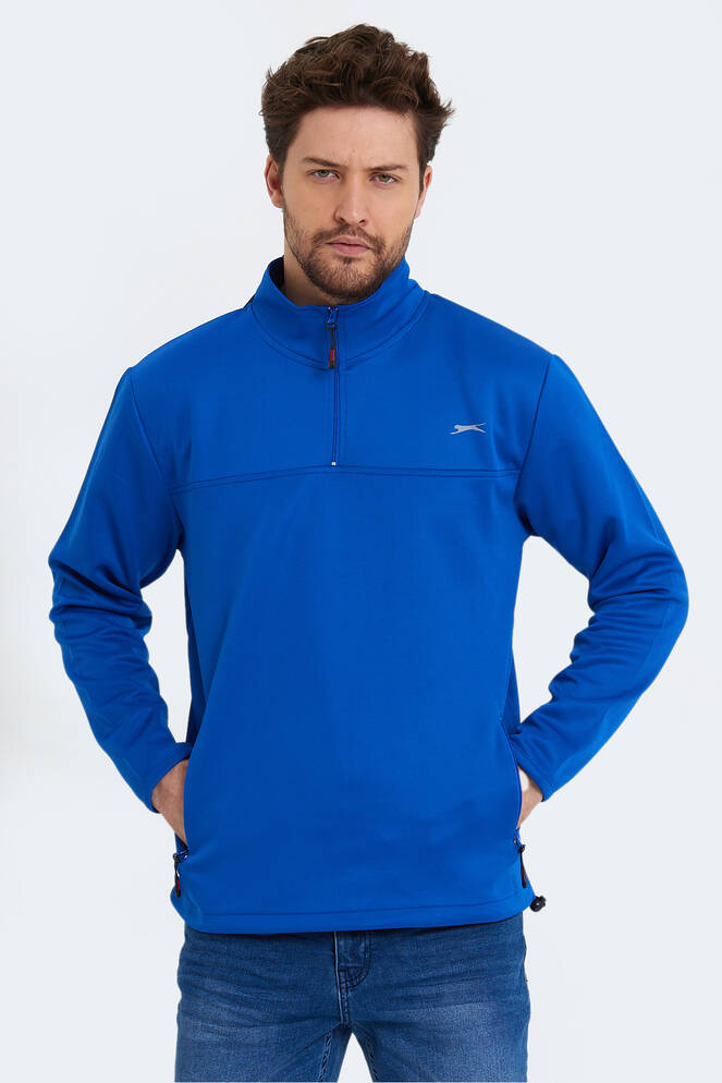 Slazenger SEND Erkek Sweatshirt Saks Mavi