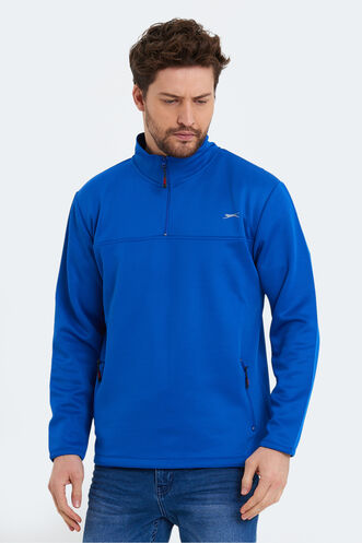 Slazenger SEND Erkek Sweatshirt Saks Mavi - Thumbnail