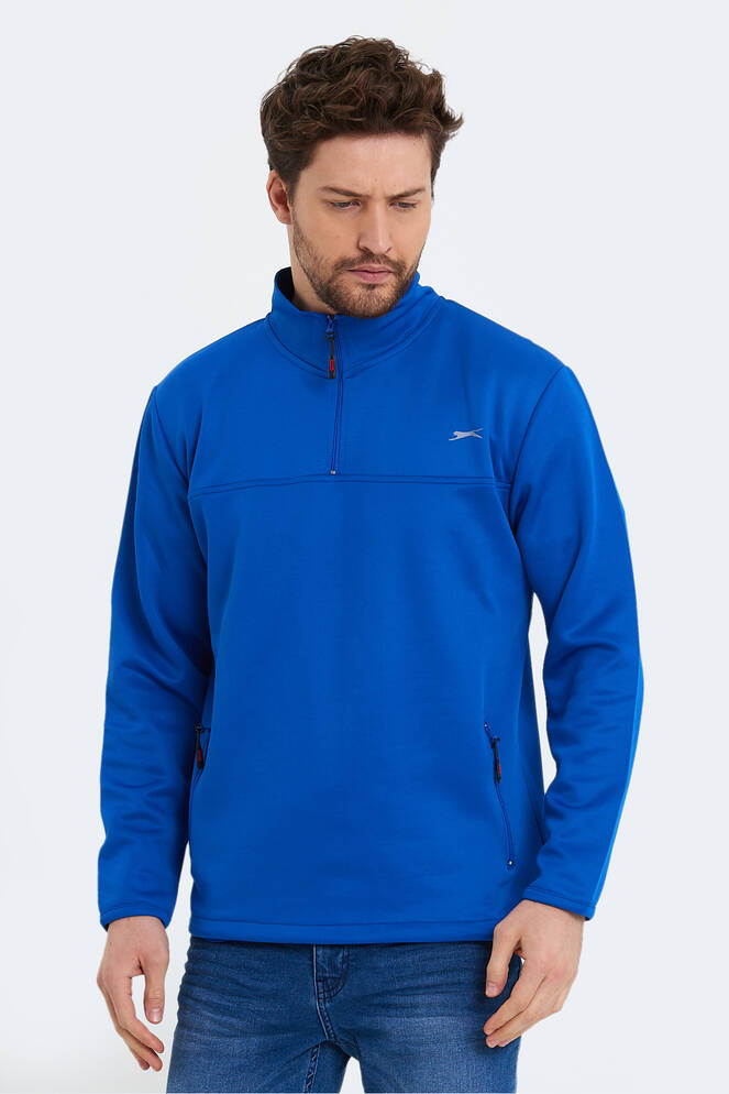 Slazenger SEND Erkek Sweatshirt Saks Mavi