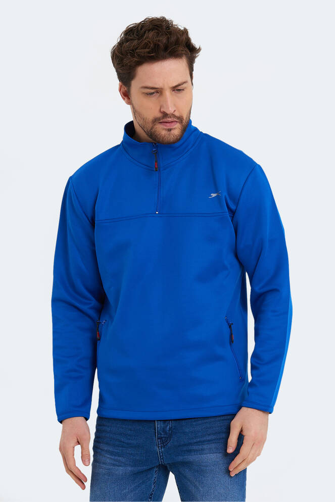 Slazenger SEND Erkek Sweatshirt Saks Mavi