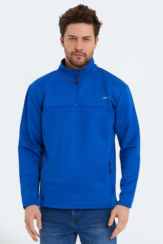 Slazenger SEND Erkek Sweatshirt Saks Mavi - Thumbnail