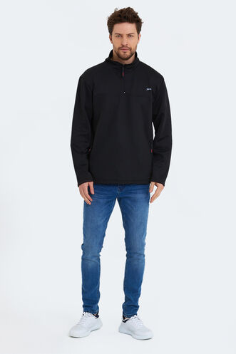 Slazenger SEND Erkek Sweatshirt Siyah - Thumbnail