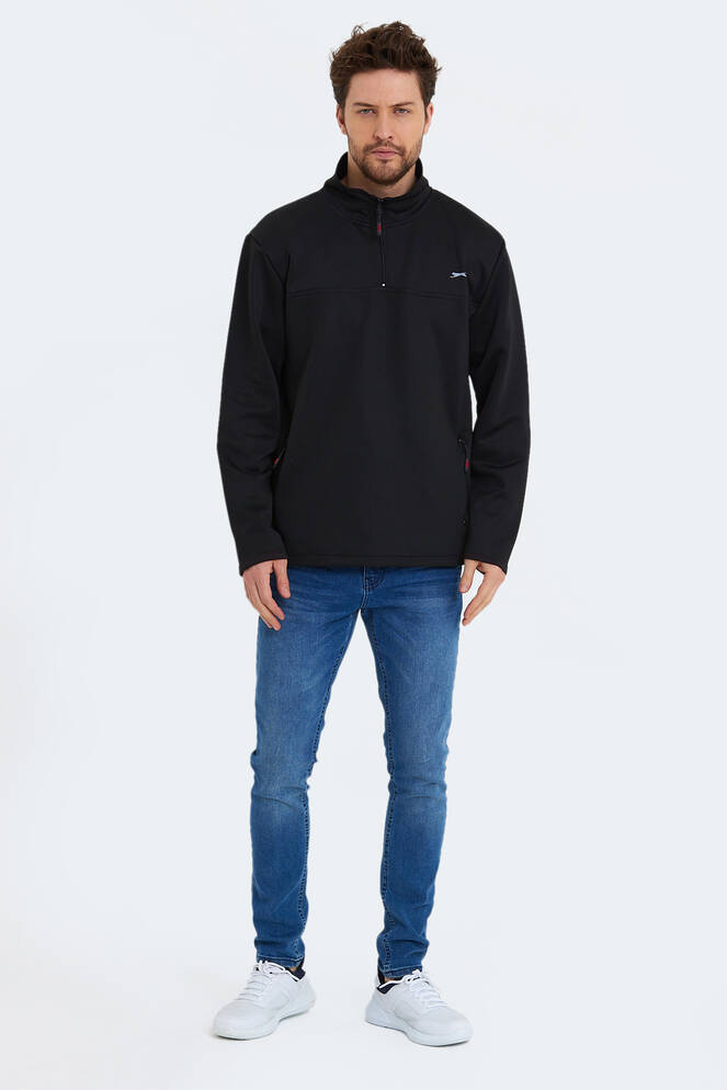 Slazenger SEND Erkek Sweatshirt Siyah