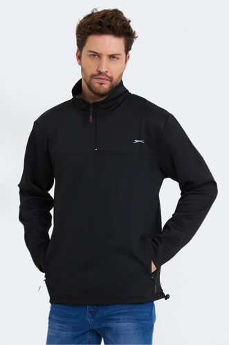 Slazenger SEND Erkek Sweatshirt Siyah - Thumbnail