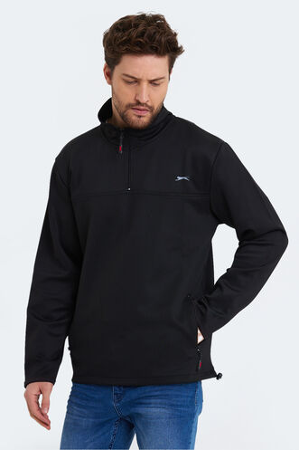 Slazenger SEND Erkek Sweatshirt Siyah - Thumbnail