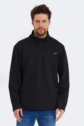 Slazenger SEND Erkek Sweatshirt Siyah - Thumbnail