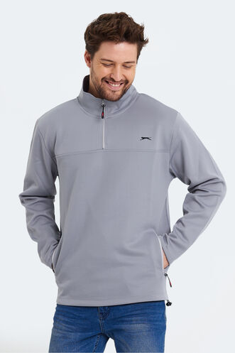 Slazenger SEND Men's Sweatshirt Light Gray - Thumbnail