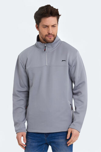 Slazenger SEND Men's Sweatshirt Light Gray - Thumbnail