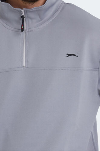 Slazenger SEND Men's Sweatshirt Light Gray - Thumbnail