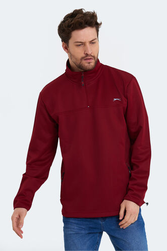 Slazenger SEND Men's Sweatshirt Burgundy - Thumbnail