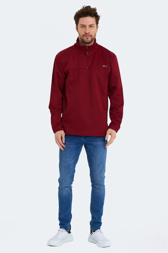 Slazenger SEND Men's Sweatshirt Burgundy - Thumbnail
