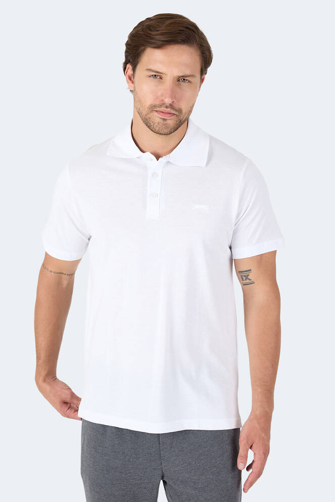 Slazenger SOHO I Erkek Polo Yaka Beyaz Tişört