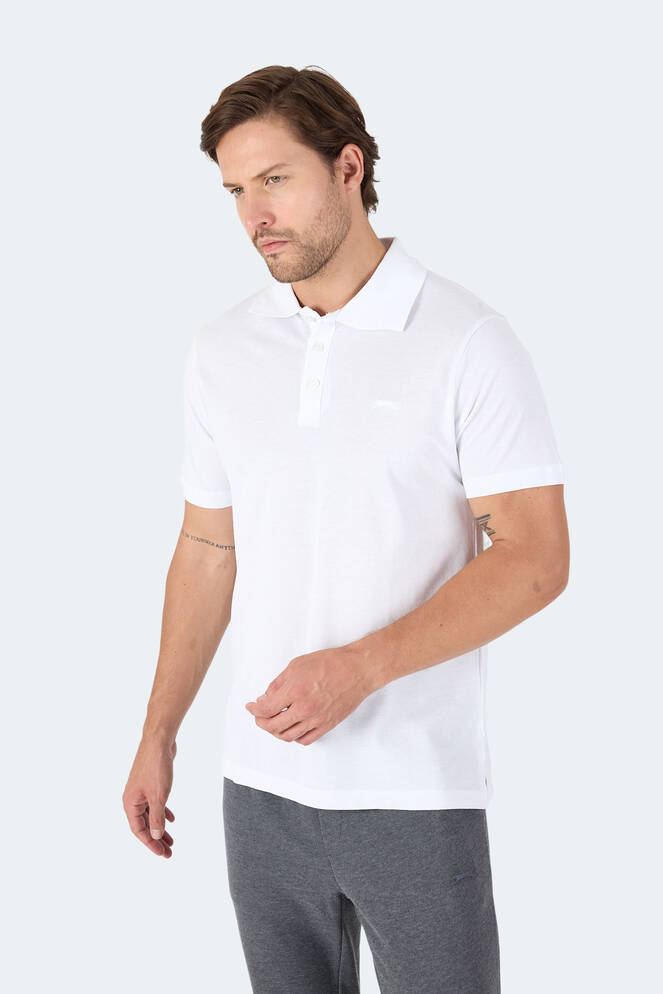 Slazenger SOHO I Erkek Polo Yaka Beyaz Tişört