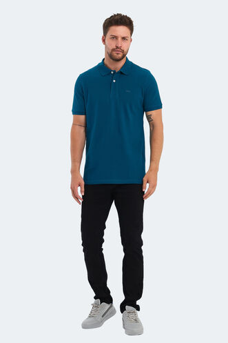 Slazenger SOHO I Erkek Polo Yaka Petrol Tişört - Thumbnail