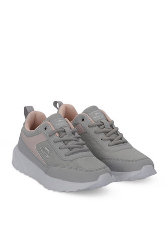 Slazenger SORIA Kadın Gri / Pembe Koşu & Yürüyüş Spor Ayakkabısı - Thumbnail