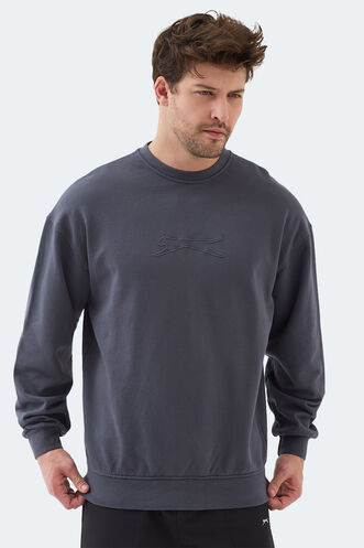 Slazenger VADIK Erkek Sweatshirt Koyu Gri - Thumbnail