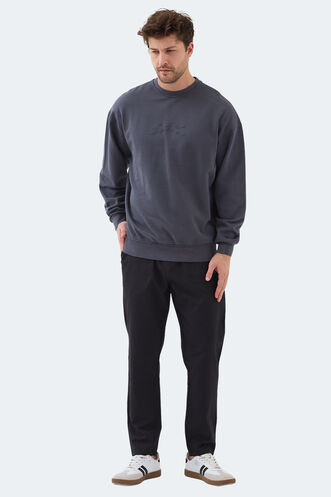 Slazenger VADIK Erkek Sweatshirt Koyu Gri - Thumbnail