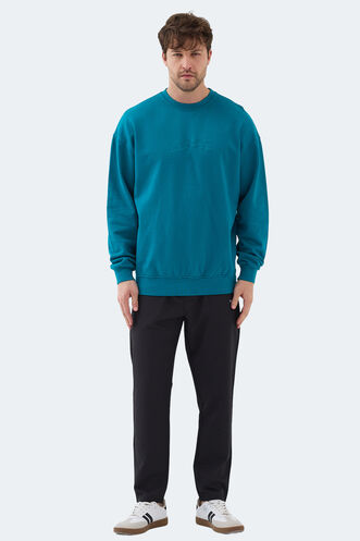 Slazenger VADIK Erkek Sweatshirt Petrol - Thumbnail