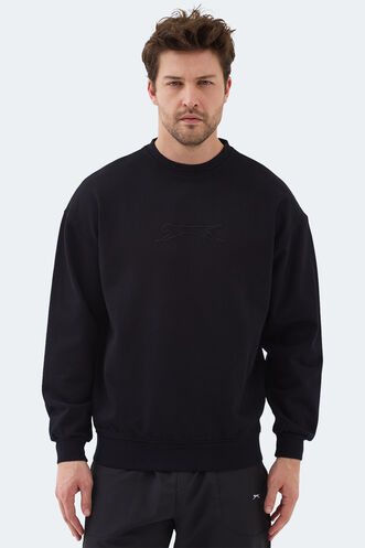 Slazenger VADIK Erkek Sweatshirt Siyah - Thumbnail
