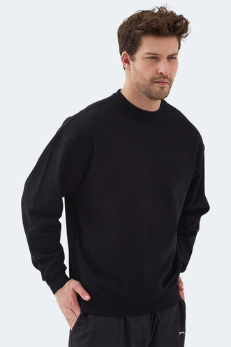 Slazenger VADIK Erkek Sweatshirt Siyah - Thumbnail