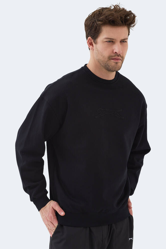 Slazenger VADIK Erkek Sweatshirt Siyah