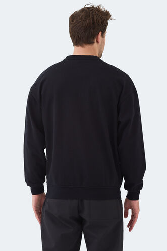 Slazenger VADIK Erkek Sweatshirt Siyah - Thumbnail