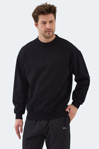 Slazenger VADIK Erkek Sweatshirt Siyah - Thumbnail