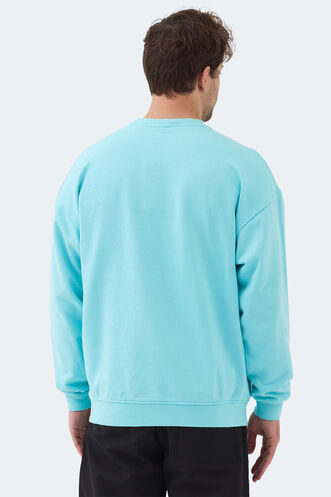 Slazenger VADIK Erkek Sweatshirt Turkuaz - Thumbnail