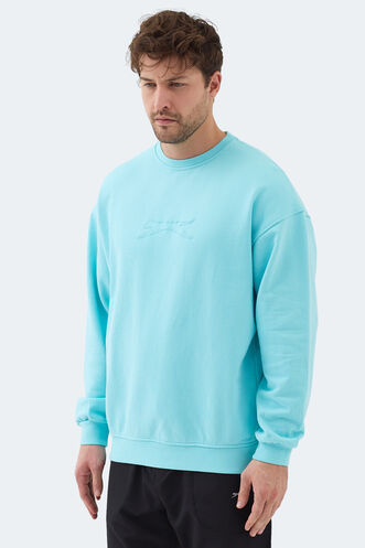 Slazenger VADIK Erkek Sweatshirt Turkuaz - Thumbnail