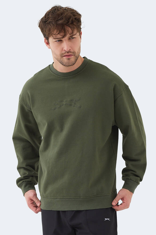 Slazenger VADIK OVERSIZE Erkek Sweatshirt Haki