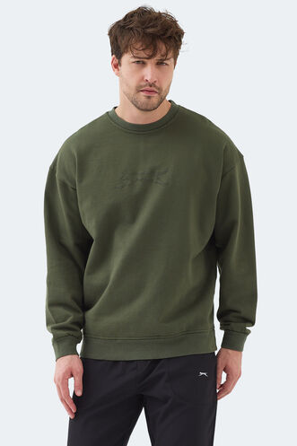 Slazenger VADIK OVERSIZE Erkek Sweatshirt Haki - Thumbnail