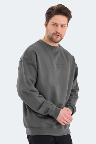 Slazenger VADIK OVERSIZE Men's Sweatshirt Khaki - Thumbnail