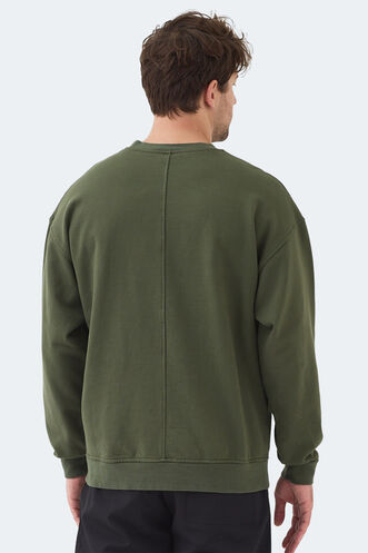 Slazenger VADIK OVERSIZE Men's Sweatshirt Khaki - Thumbnail