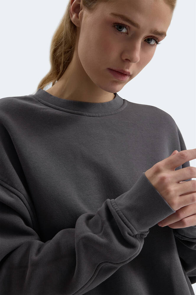 Slazenger VADIM Kadın Sweatshirt Koyu Gri