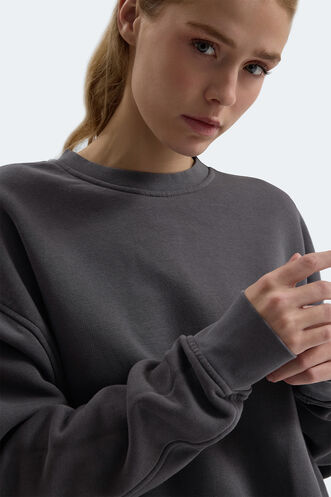 Slazenger VADIM Kadın Sweatshirt Koyu Gri - Thumbnail
