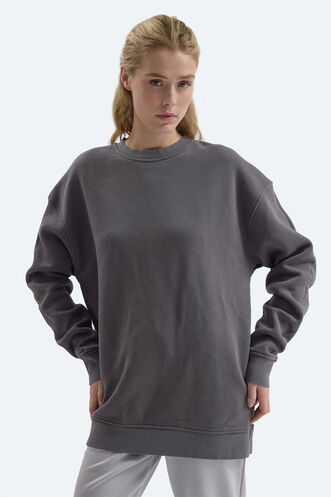 Slazenger VADIM Kadın Sweatshirt Koyu Gri - Thumbnail