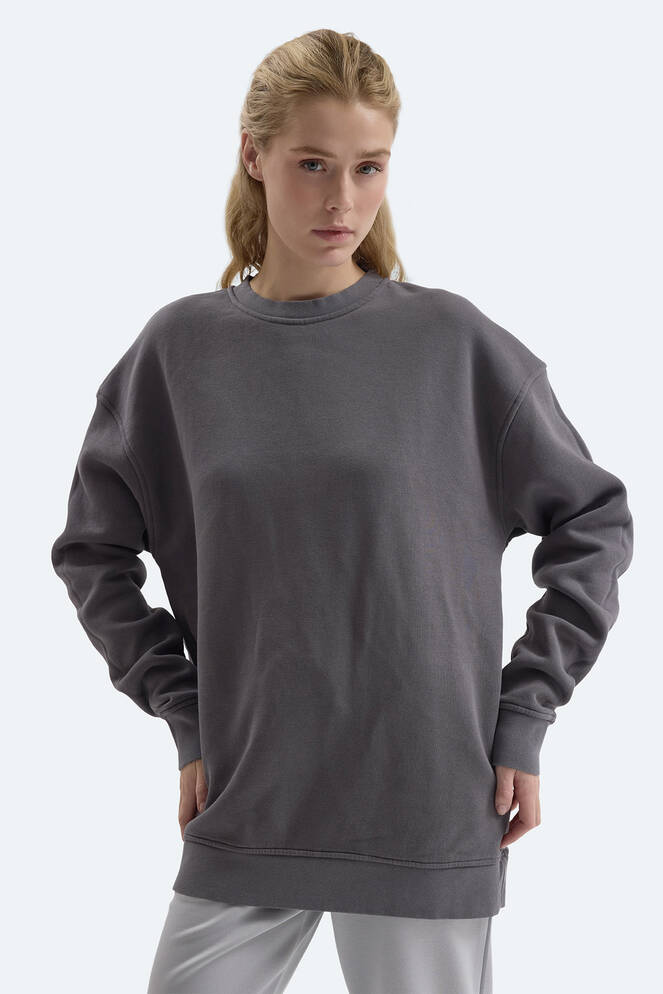 Slazenger VADIM Kadın Sweatshirt Koyu Gri