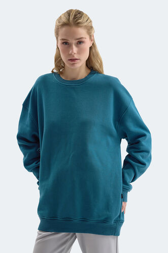 Slazenger VADIM Kadın Sweatshirt Petrol - Thumbnail