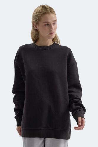 Slazenger VADIM Kadın Sweatshirt Siyah - Thumbnail