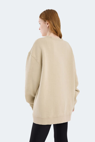 Slazenger VADIM Women's Sweatshirt Beige - Thumbnail