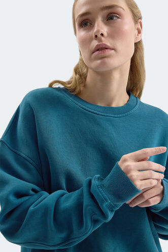 Slazenger VADIM Women's Sweatshirt Petrol - Thumbnail