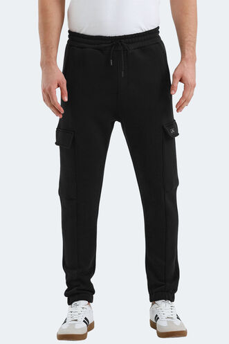Slazenger VALORA Men's Sweatpants Black - Thumbnail