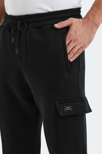 Slazenger VALORA Men's Sweatpants Black - Thumbnail