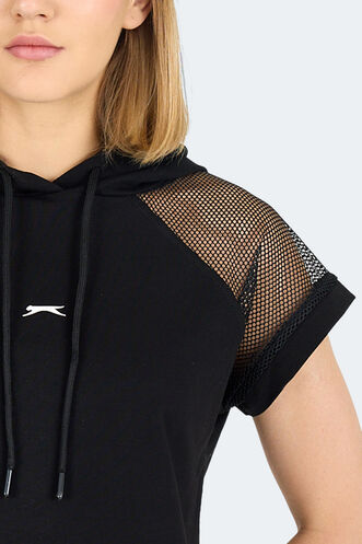 Slazenger VANKA Kadın Tişört Siyah - Thumbnail