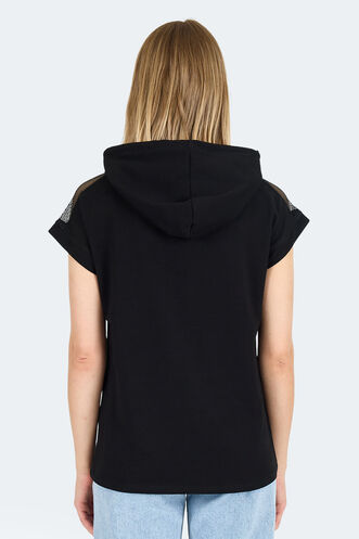 Slazenger VANKA Kadın Tişört Siyah - Thumbnail