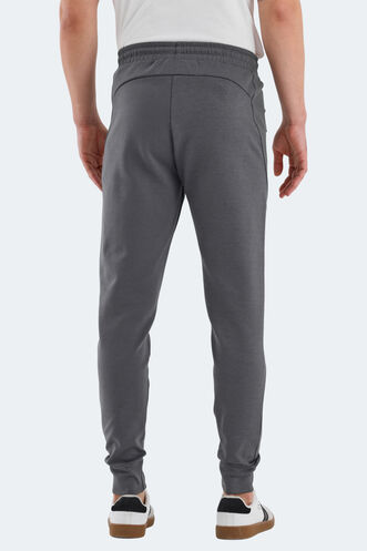 Slazenger VARUNA Erkek Fermuar Cepli Slim Fit Koyu Gri Eşofman Altı - Thumbnail