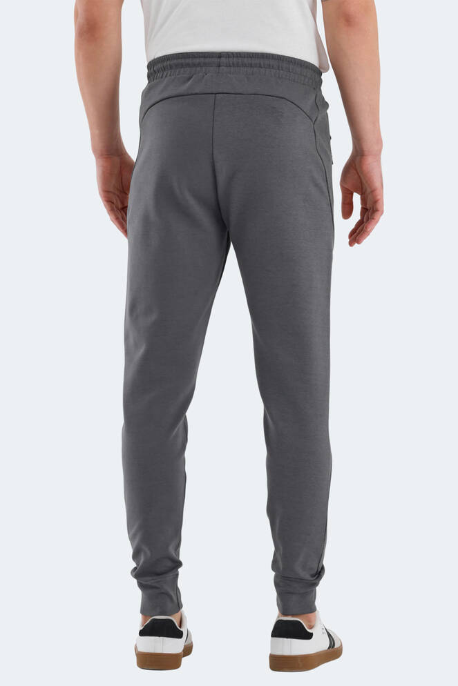 Slazenger VARUNA Erkek Fermuar Cepli Slim Fit Koyu Gri Eşofman Altı